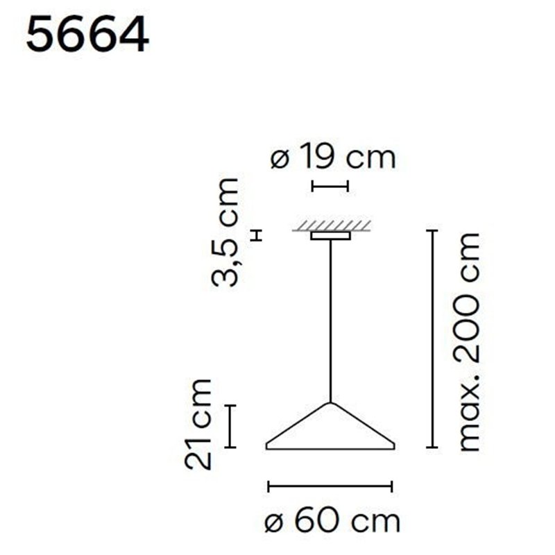 Vibia North 60 suspension lamp