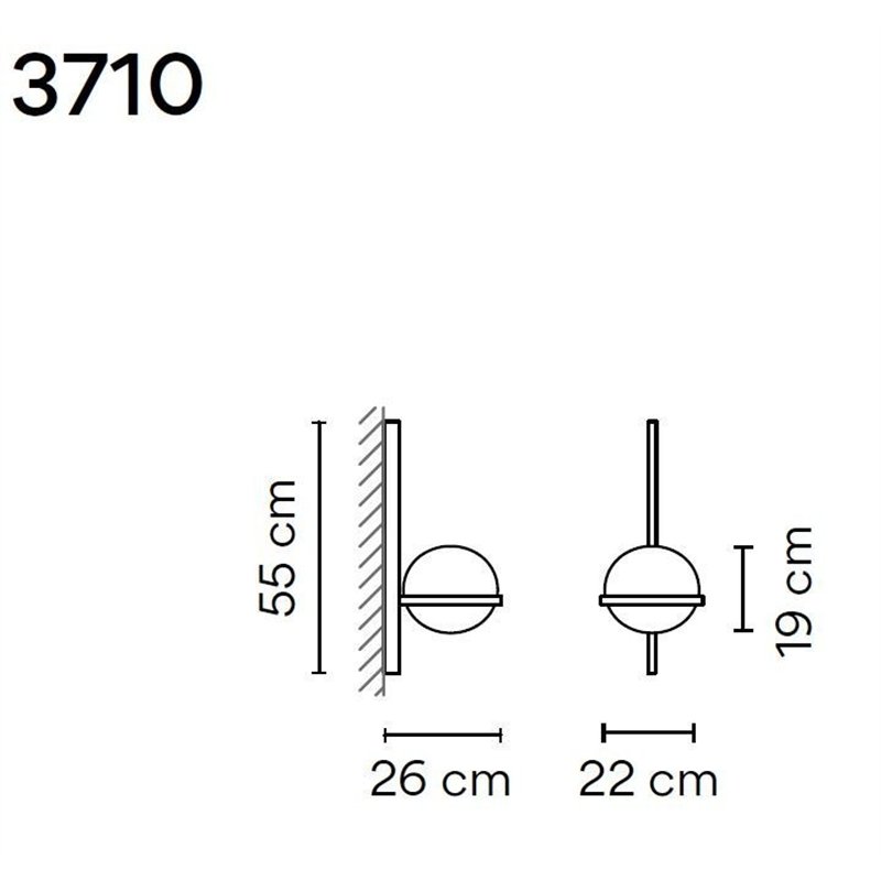 Vibia Palma Vertical 2X 55 wall lamp