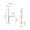 Vibia Pin 2X Right - 1686 wall lamp