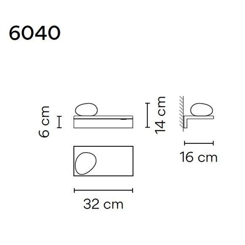 Vibia Suite 16 Left Glass Diffuser wall lamp