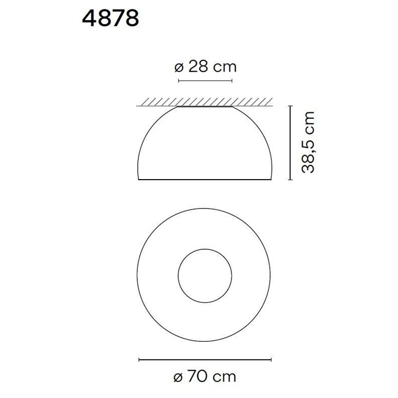 Vibia Duo 70 ceiling lamp