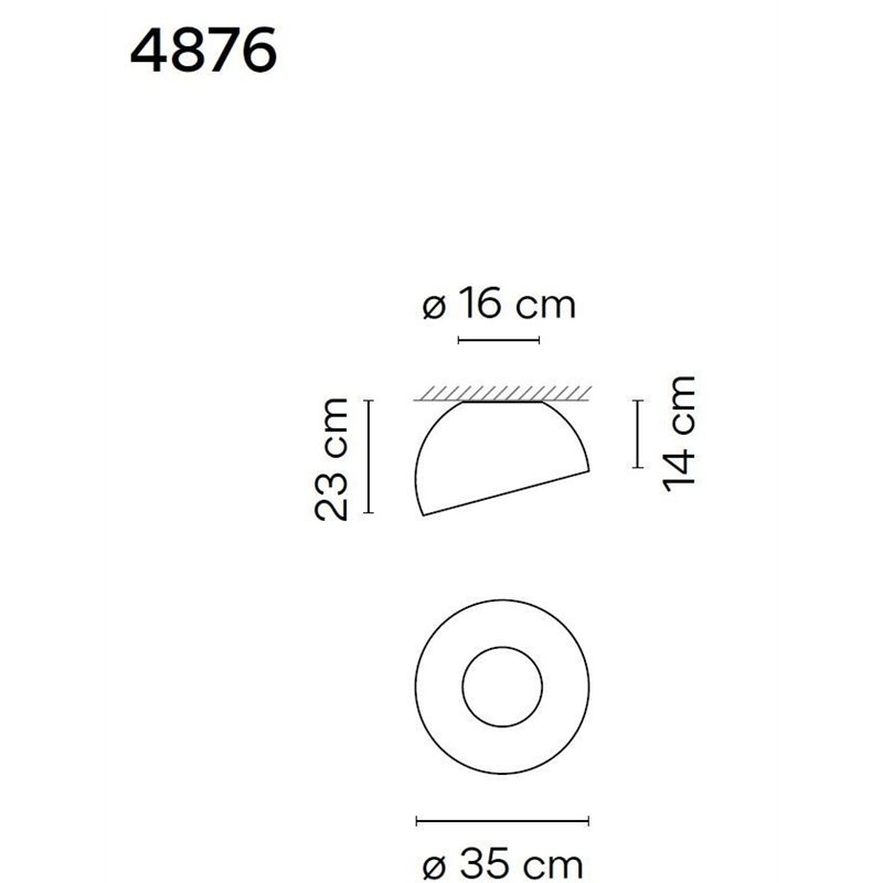 Vibia Duo Slated 35 ceiling lamp