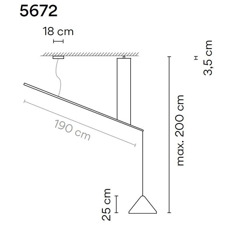 Vibia North 25 2-Point suspension lamp