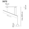 Vibia North 25 2-Point suspension lamp