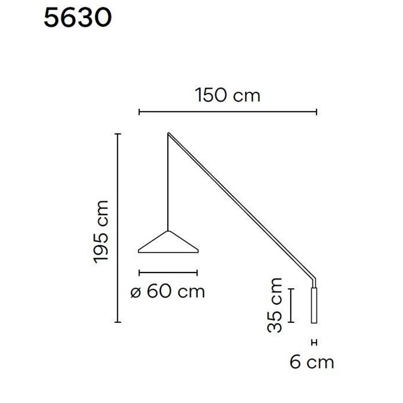 Vibia North 60 wall lamp