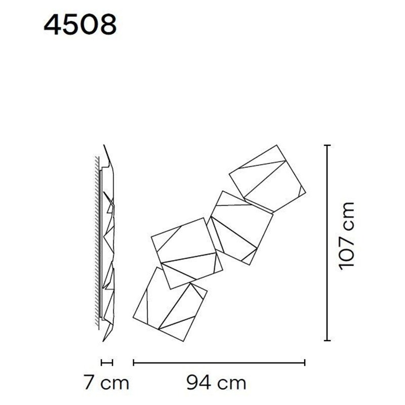 Vibia Origami Quad wall lamp
