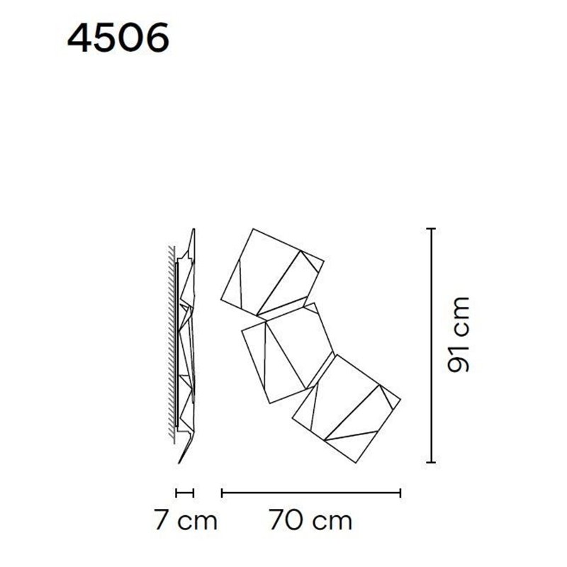 Vibia Origami Triple wall lamp