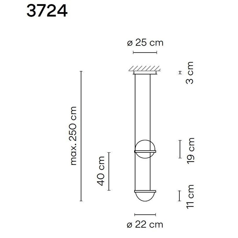 Vibia Palma Vertical 2X 40 suspension lamp