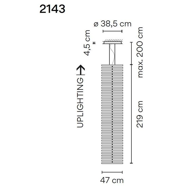 Vibia Rhythm Vertical 40X 47 suspension lamp