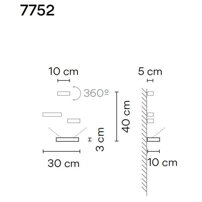 Vibia Set 18 3X wall lamp