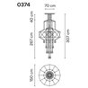 Vibia Wireflow Chandelier 307 suspension lamp