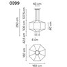 Vibia Wireflow Octagonal 150 suspension lamp