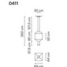 Vibia Wireflow Square 64 suspension lamp