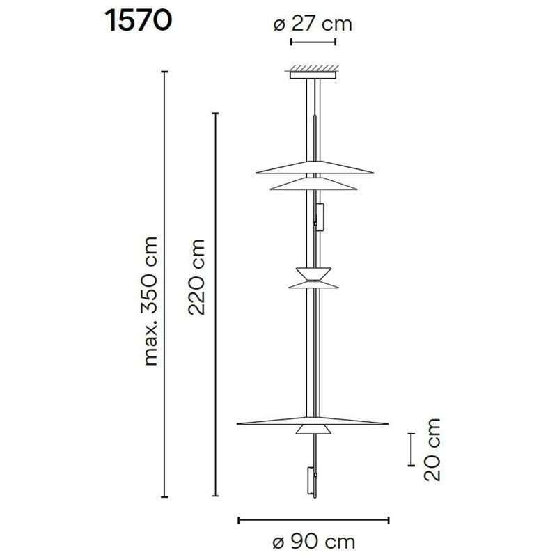 Vibia Flamingo 4X suspension lamp