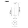 Vibia Flat 1X 40 Extended suspension lamp