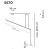 Vibia North 14 2-Point suspension lamp