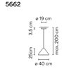 Vibia North 40 suspension lamp