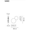 Vibia Puck Wall Art Double 58 wall lamp