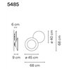 Vibia Puck Wall Art Double 68 wall lamp