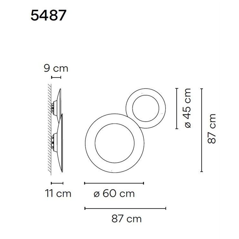 Vibia Puck Wall Art Double 87 B wall lamp