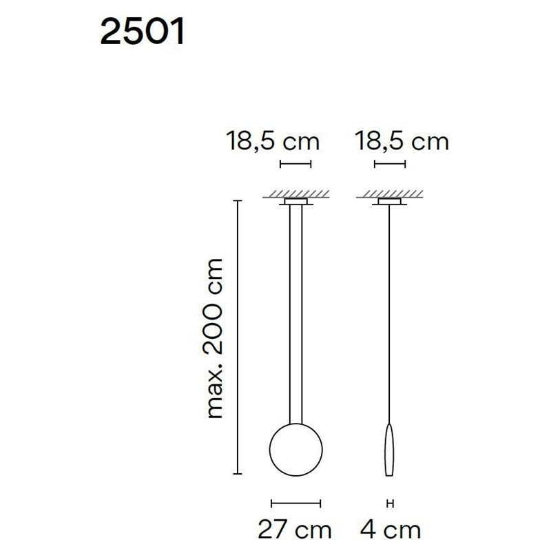 Vibia Cosmos 1X 27 - 2501 Hängelampe