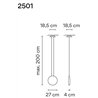 Vibia Cosmos 1X 27 - 2501 Hängelampe
