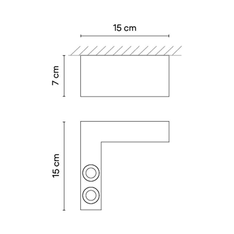 Vibia Offset 2x LED right version - 1727 ceiling lamp