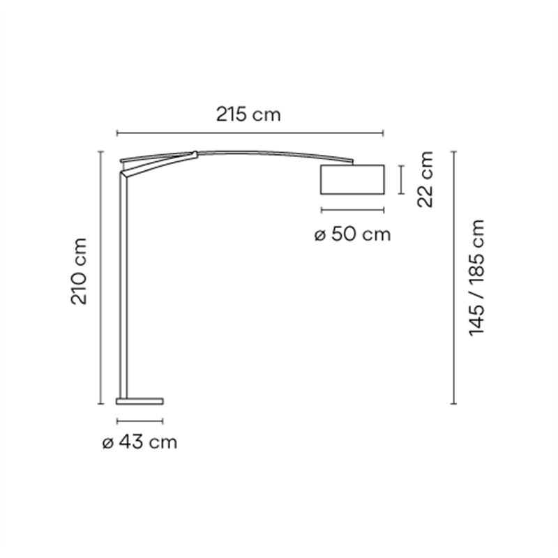 Vibia Balance 3x E27 aluminum shade - 5192 floor lamp