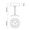 Vibia Lily Ø 49 x 63,5 cm - 5720 table lamp
