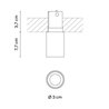 Vibia Bind solo Downlight Ø 3 cm x 4 cm Narrow - 6610 recessed spot