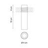 Vibia Bind solo Downlight Ø 3 cm x 10 cm Medium - 6634 recessed spot