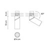 Vibia Bind solo Spotlight Ø 4 cm x 10 cm Narrow - 6670 recessed spot