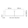 Vibia Sticks solo 402 x 2 x 3 cm UGR <19 - 7369 suspension lamp