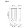 Vibia Cosmos 4X suspension lamp