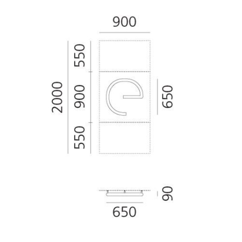 Artemide Alphabet Of Light Wall lamp "e" lowercase