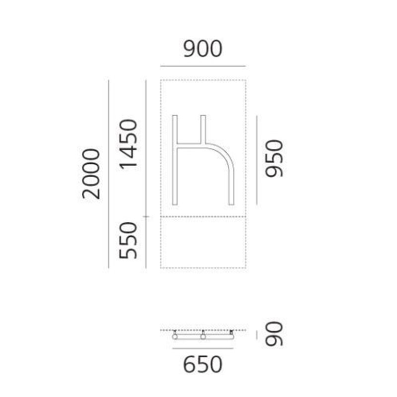 Artemide Alphabet Of Light Wall lamp "K" uppercase