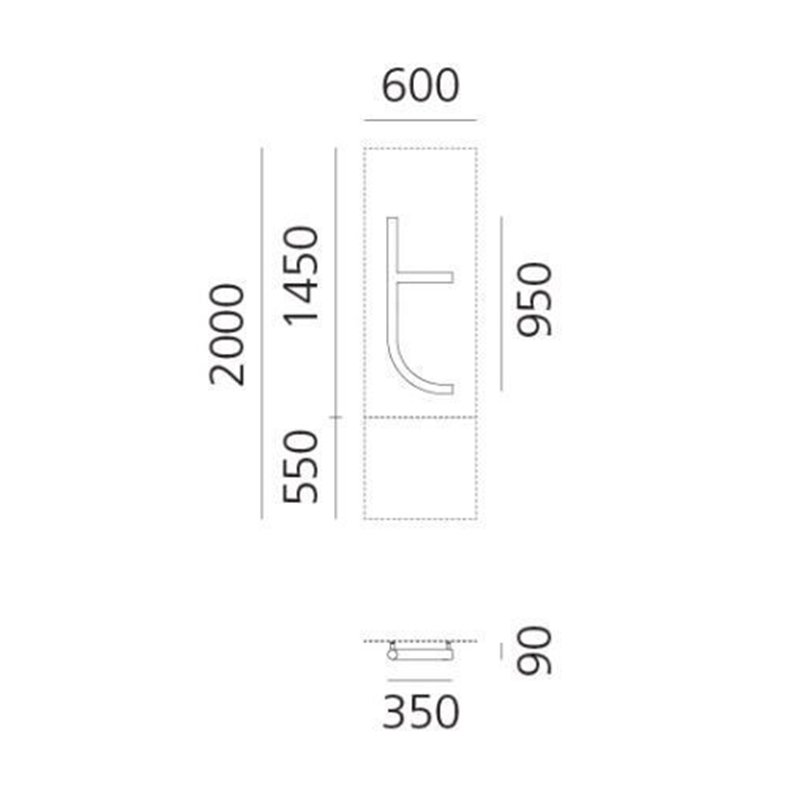 Artemide Alphabet Of Light Wall lamp "t" lowercase