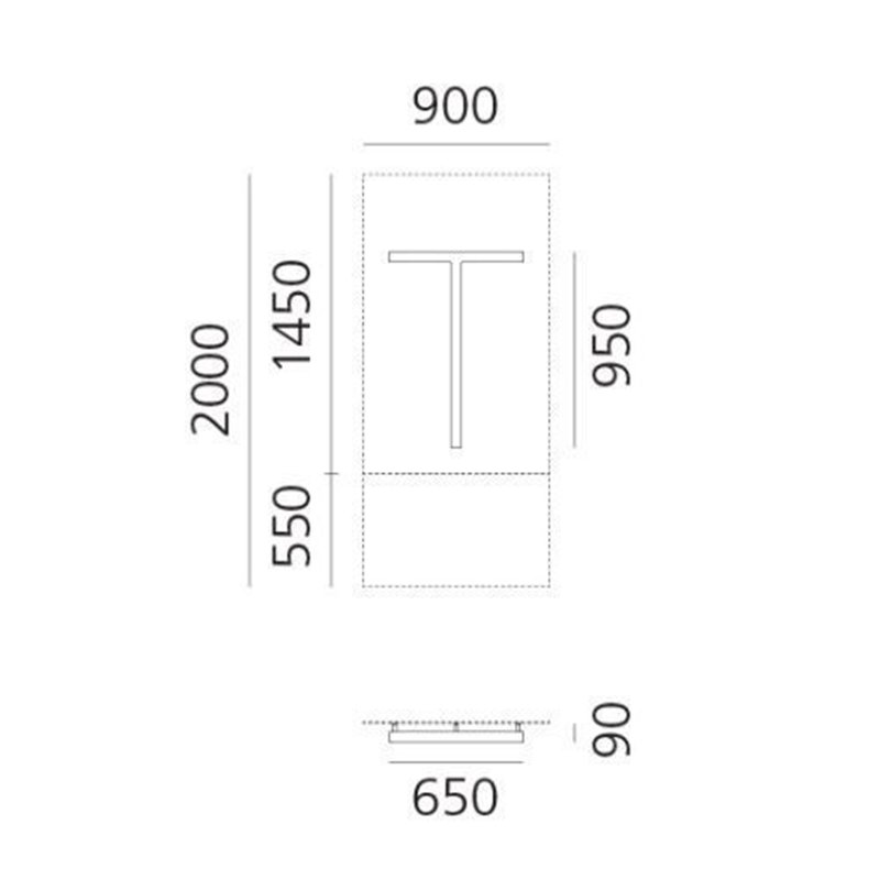 Artemide Alphabet Of Light Wall lamp "T" uppercase