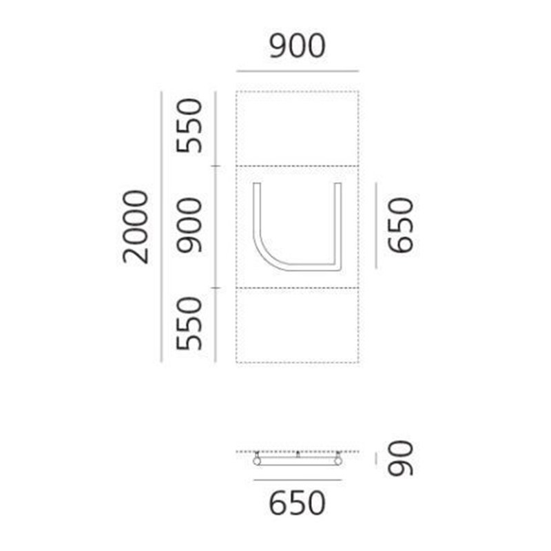 Artemide Alphabet Of Light Wall lamp "u" lowercase