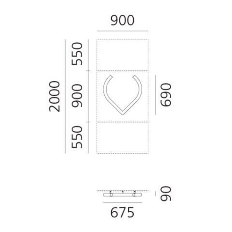 Artemide Alphabet Of Light Wall lamp "v" lowercase