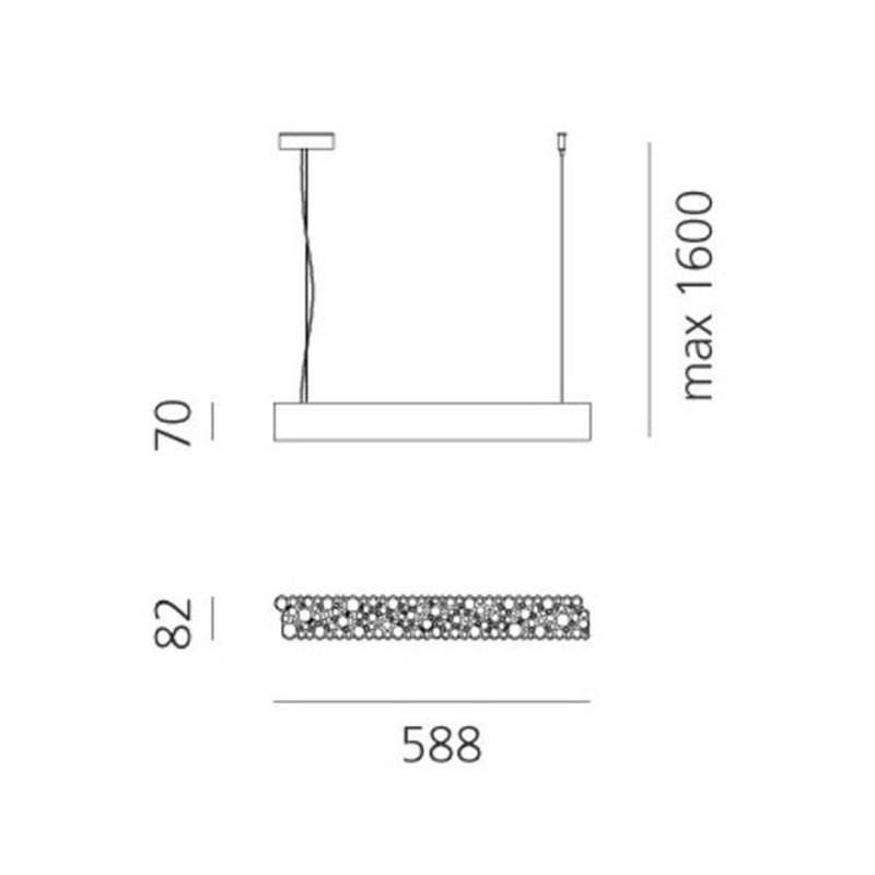 Artemide Calipso Linear SYSTEM 588mm suspended lamp