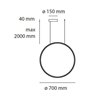 Artemide Discovery Vertical 70 RGBW suspended lamp