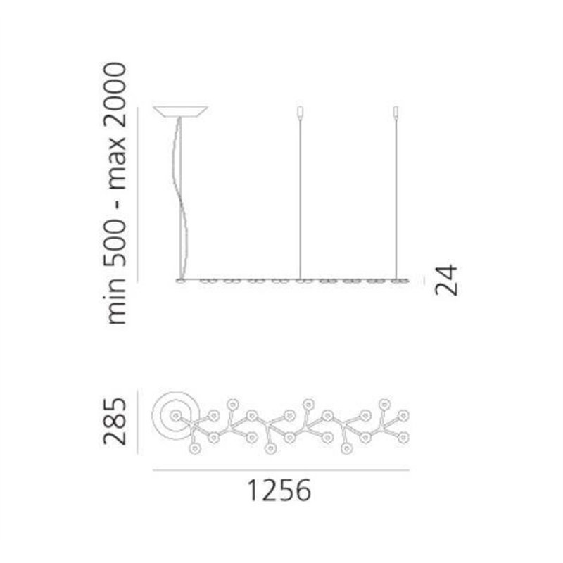 Artemide Led Net Line 125 suspended lamp