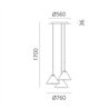 Artemide Look At Me 35 suspended lamp 3st