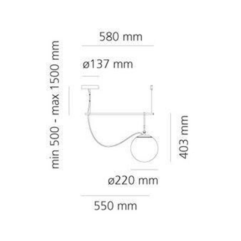 Artemide nh S1 22 suspended lamp