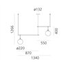 Artemide nh S3 2 Arms suspended lamp