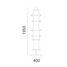 Artemide Falkland Fabric 165 + Inox hoops