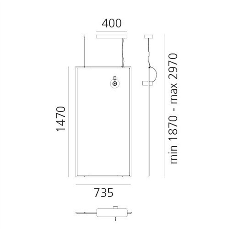 Artemide Discovery Space Rect.Spot Tw App Nro suspension lamp