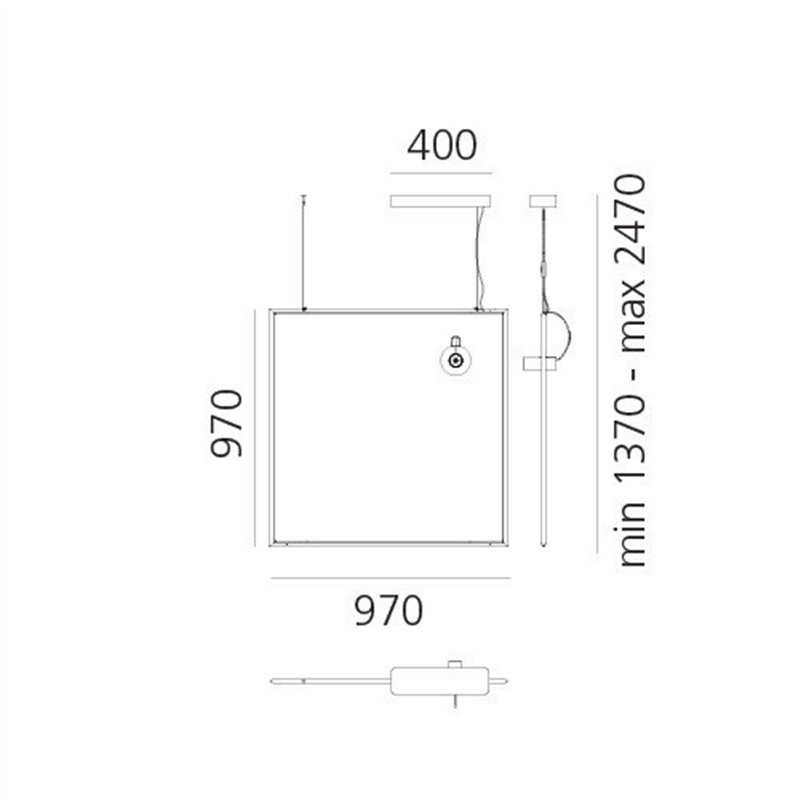 Artemide Discovery Space Square Spot Tw App Nro suspension lamp