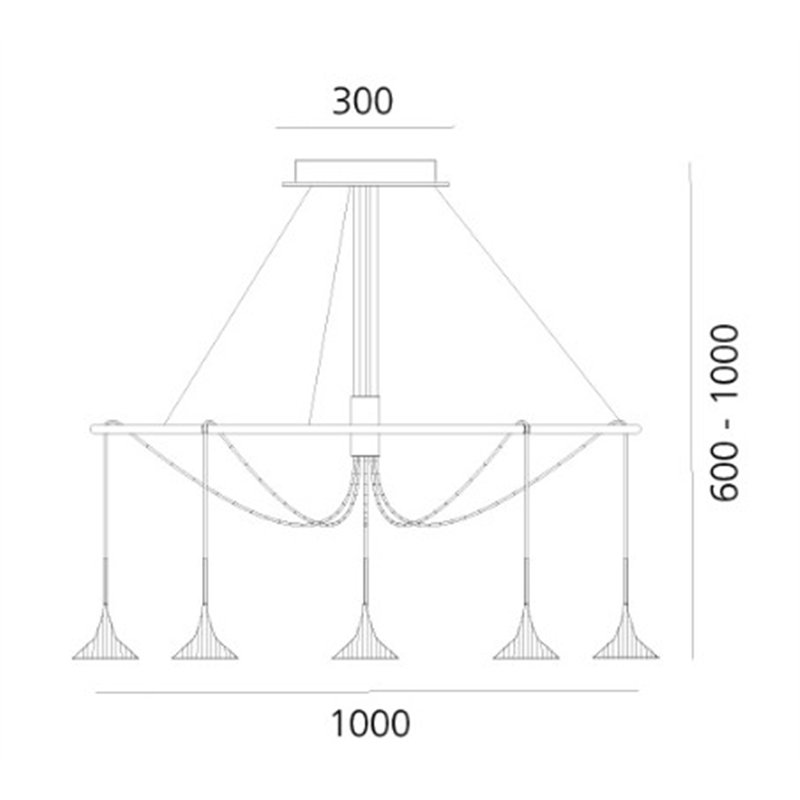 Artemide Unterlinden Chandelier Ring Hängelampe
